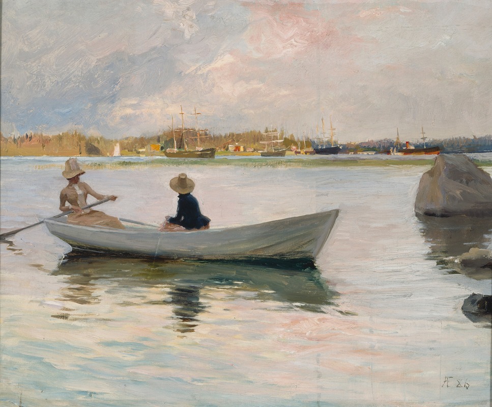 Albert Edelfelt - Girls in a Rowing Boat