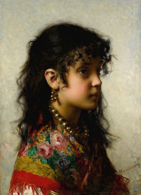 Alexei Harlamoff - Girl With Brass Necklace