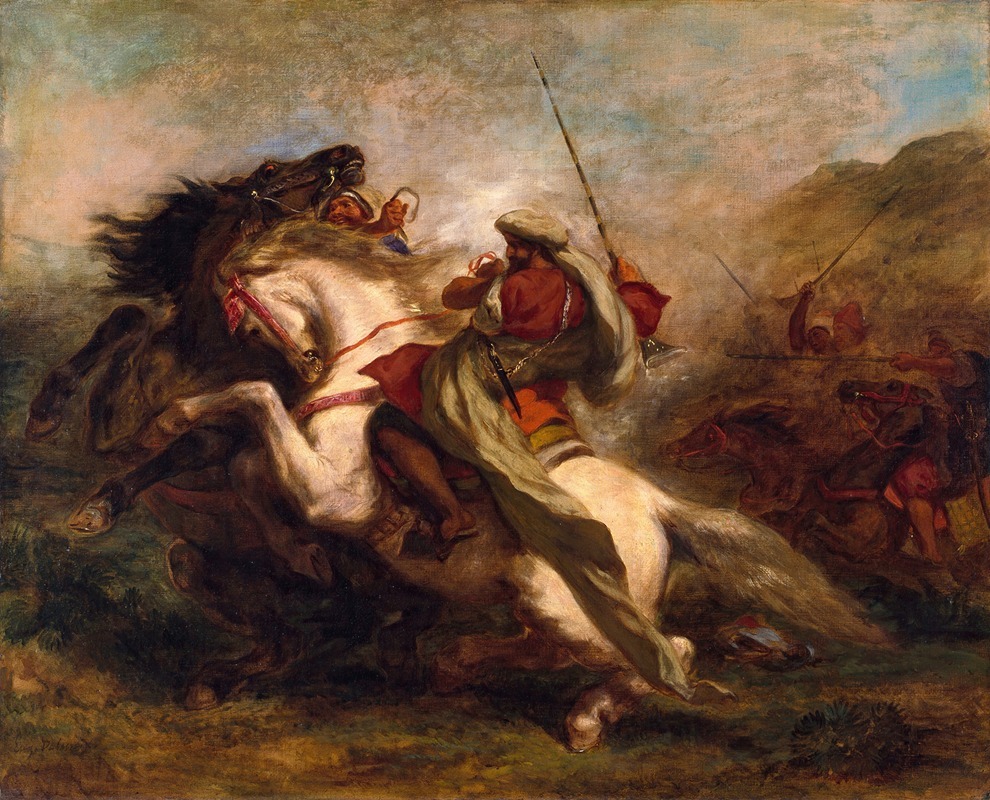 Eugène Delacroix - Collision of Moorish Horsemen