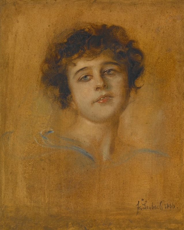 Franz von Lenbach - Portrait of a Young Woman