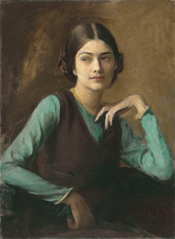 George Spencer Watson - Portrait of Clotilda von Derp (Frau Sakharoff)