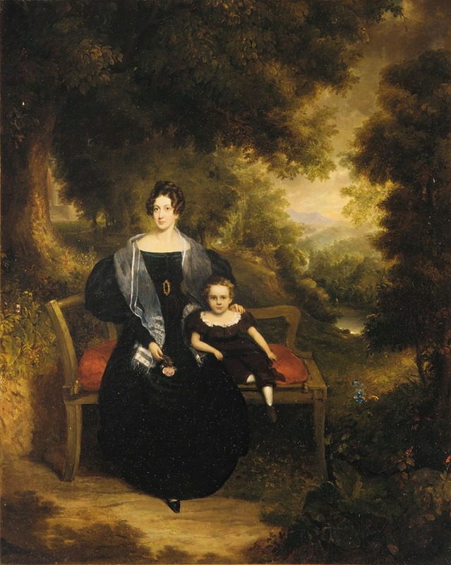 George W. Twibill Jr. - Portrait of a Lady and Child