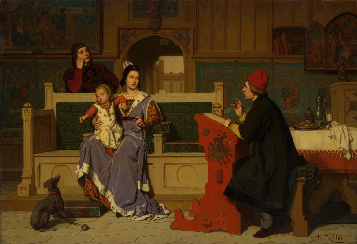 Wilhelm Koller - Hugo van der Goes Painting the Portrait of Mary of Burgundy