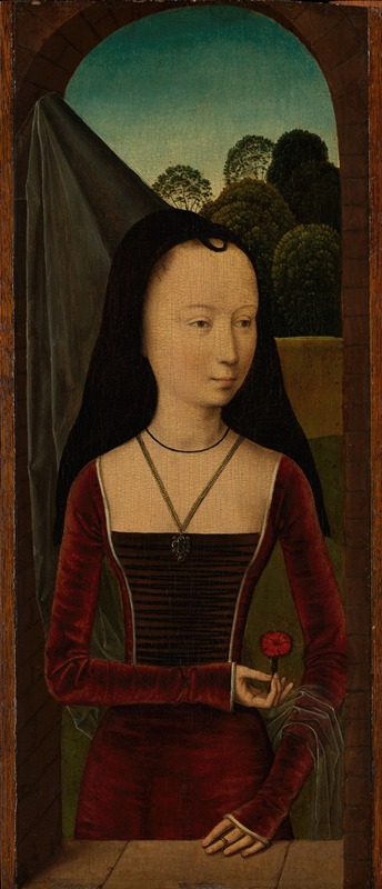 Hans Memling - Young Woman with a Pink
