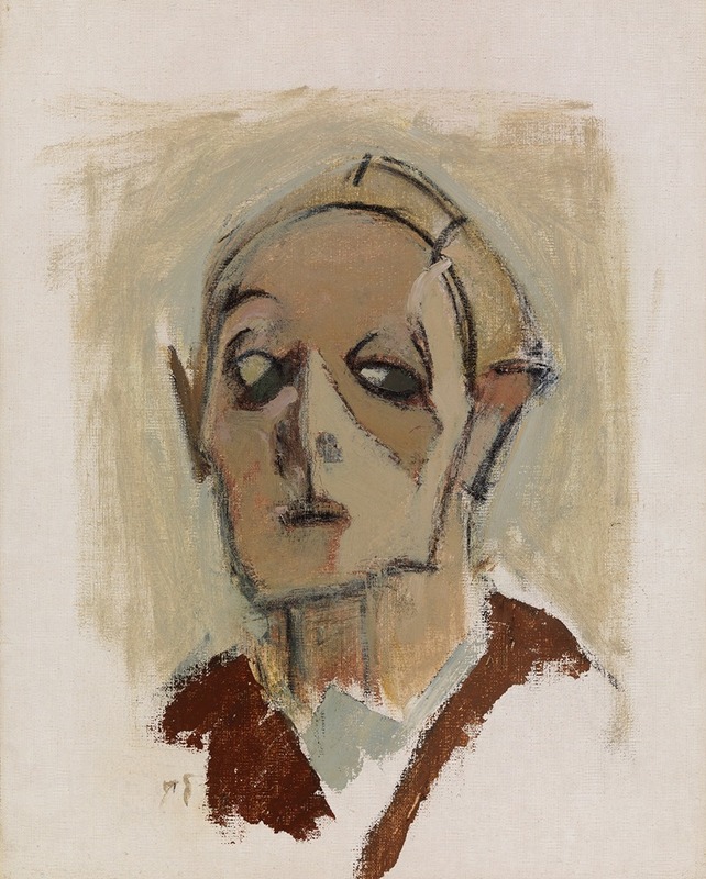 Helene Schjerfbeck - Self-Portrait, en face I