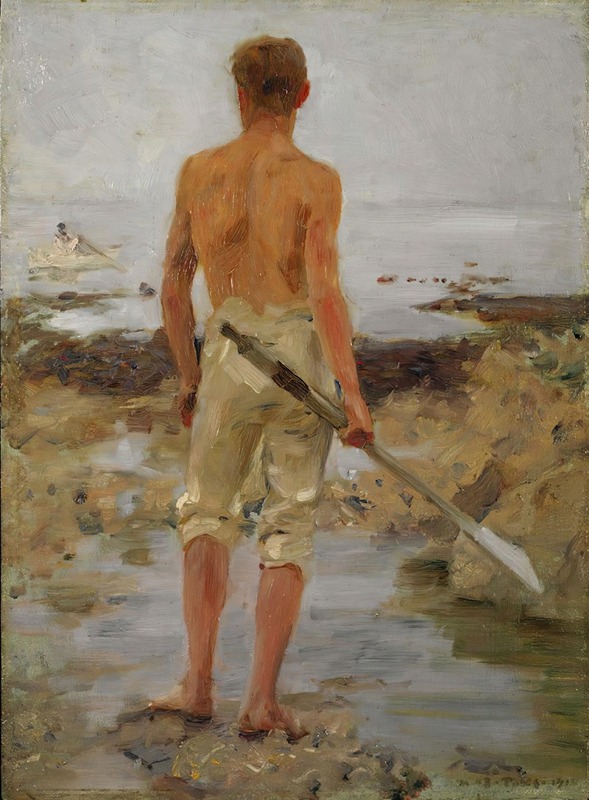 Henry Scott Tuke - A boy with an oar