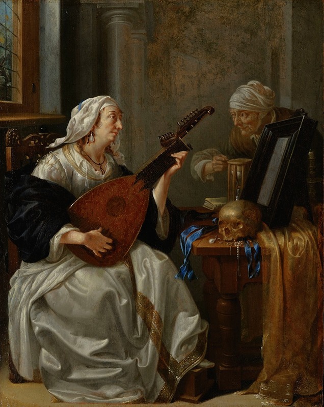 Jacob Duck - Woman Playing a Theorbo