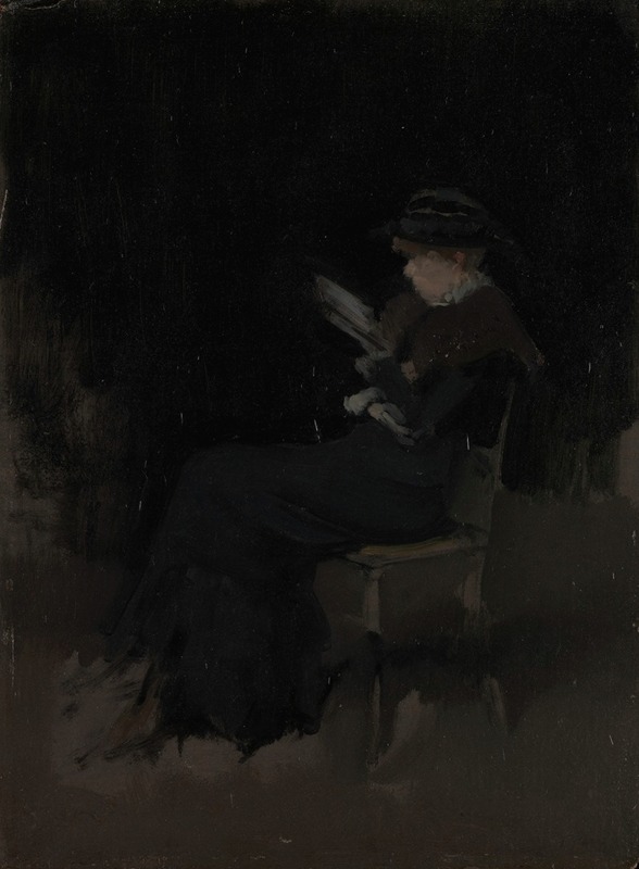 James Abbott McNeill Whistler - Arrangement in Black; Girl Reading