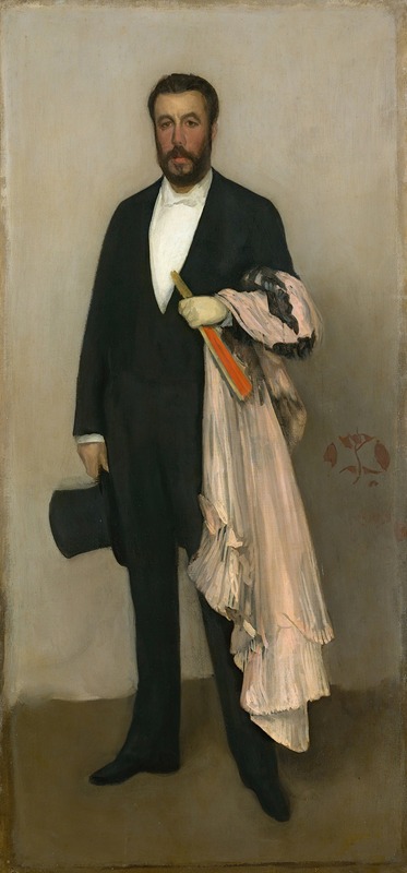 James Abbott McNeill Whistler - Arrangement in Flesh Colour and Black; Portrait of Theodore Duret