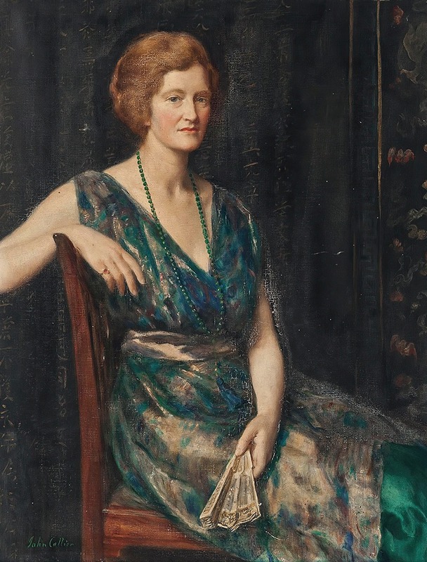 John Collier - Portrait of a lady, thought to be Mrs Geoffrey Pynam of Guildford