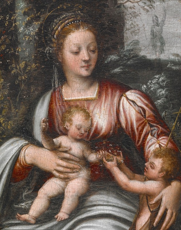 Scarsellino - Madonna and Child with St. John the Baptist