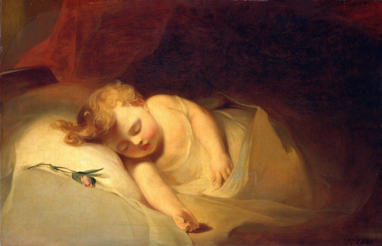 Thomas Sully - Child Asleep (The Rosebud)