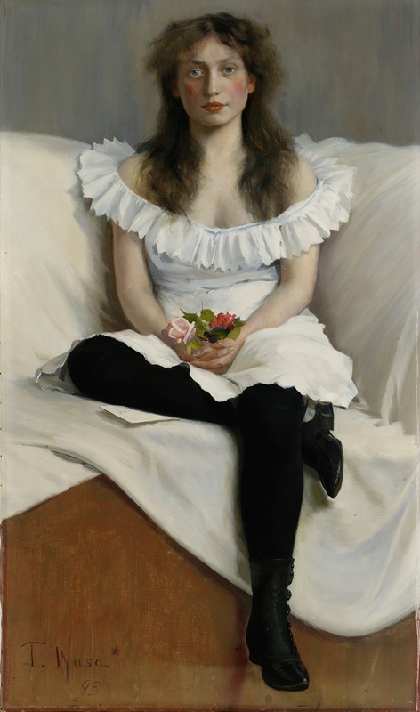 Torsten Wasastjerna - Portrait of a Young Woman in White