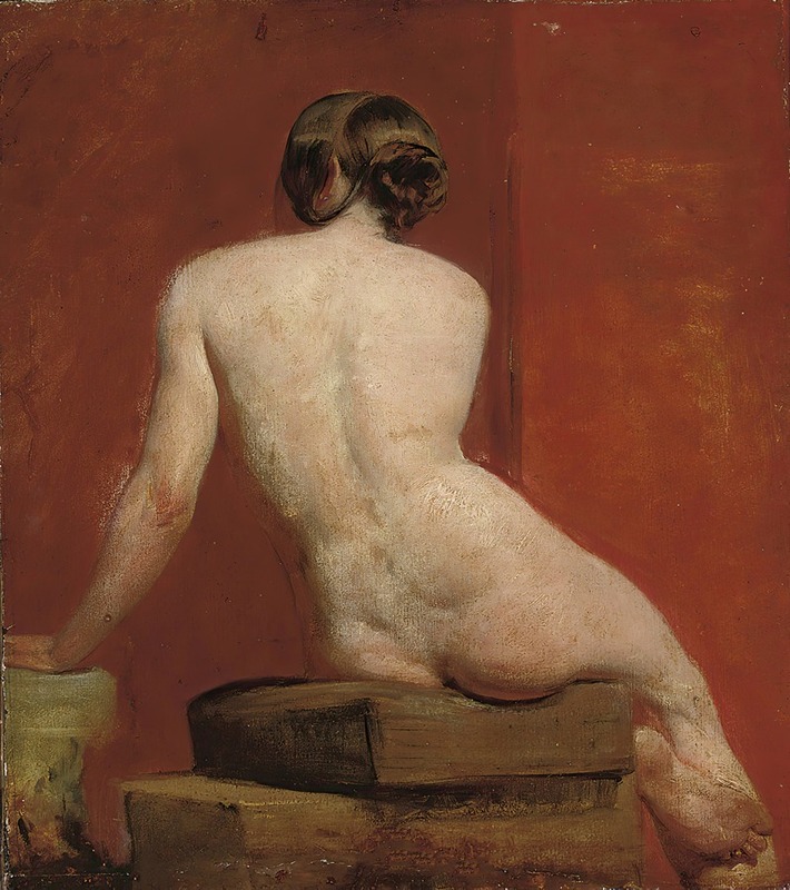 William Etty - Seated female nude