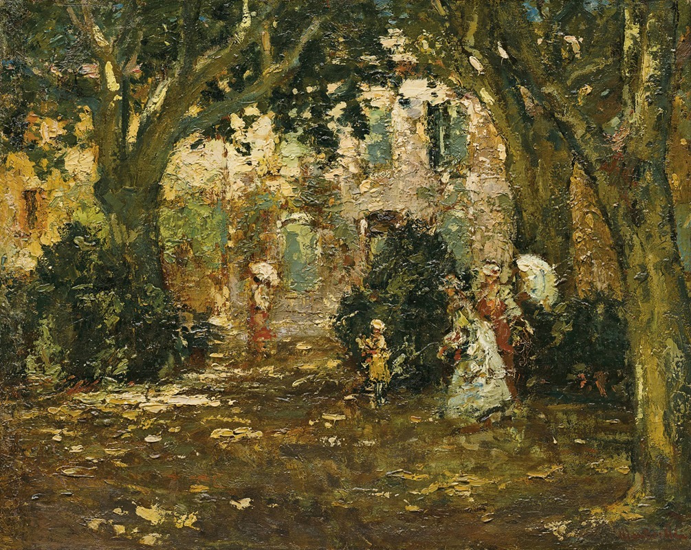Adolphe Monticelli - Women In A Garden