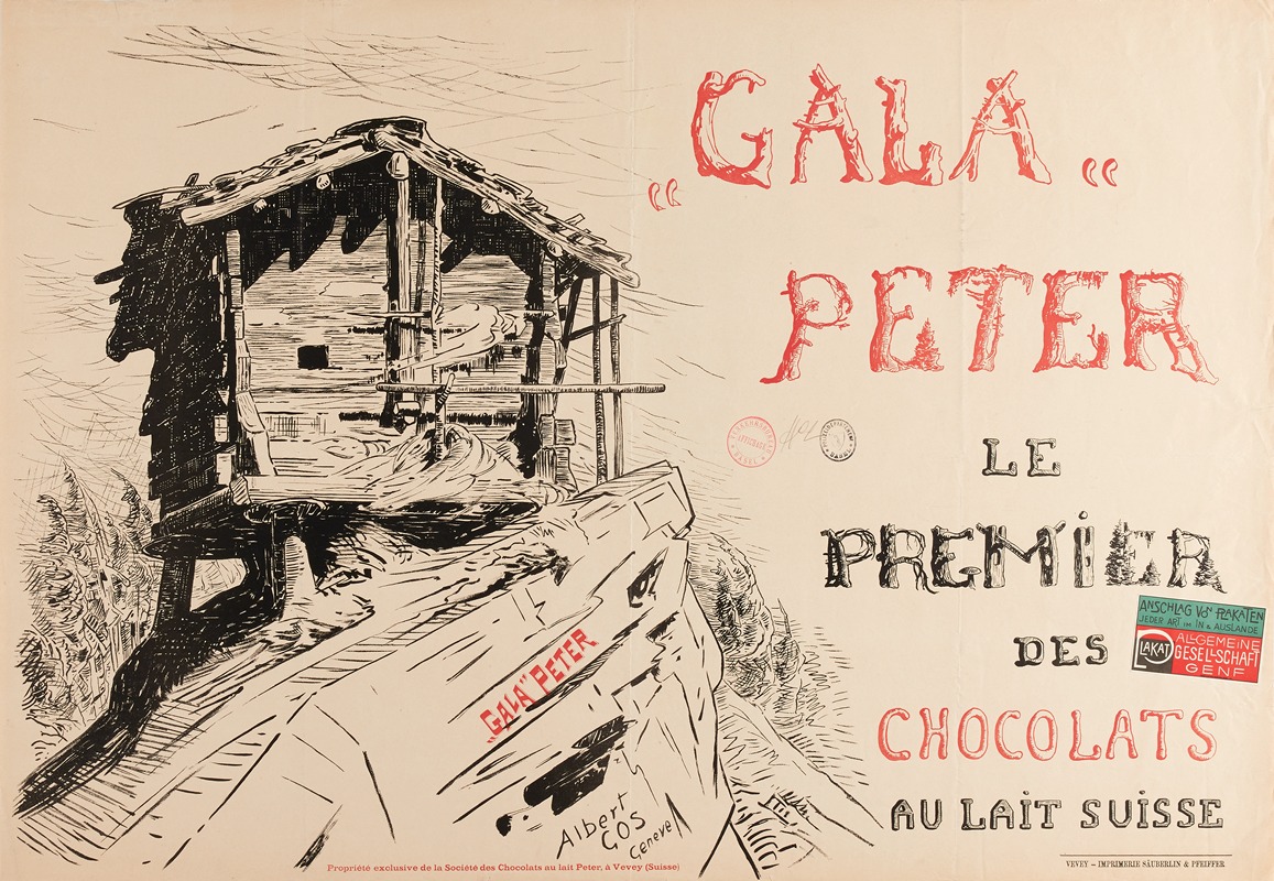 Albert Gos - Gala Peter – Le premiér des chocolats au lait suisse