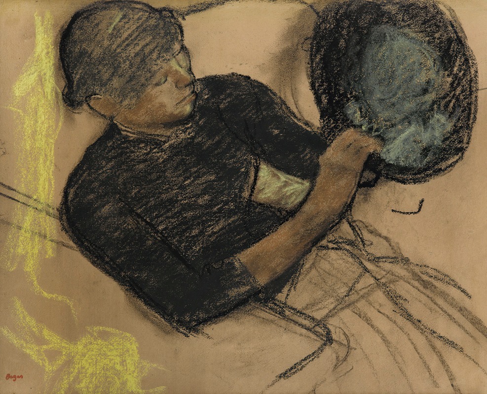 Edgar Degas - Chez La Modiste (Modiste Garnissant Un Chapeau)
