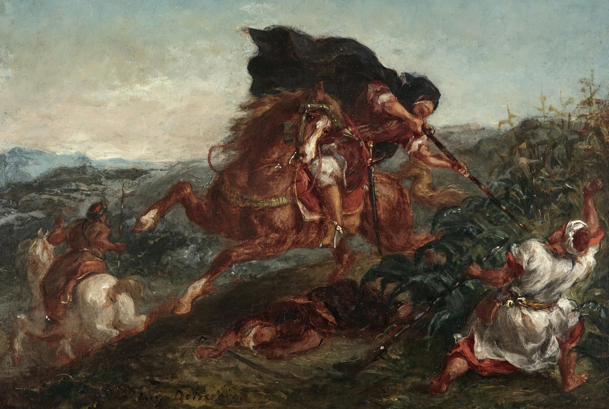 Eugène Delacroix - Le Combat