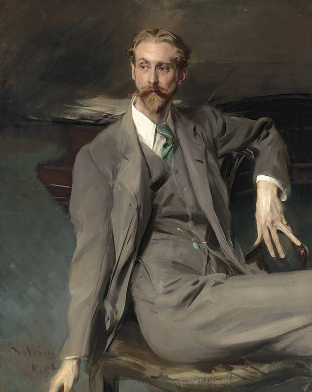 Giovanni Boldini - Portrait Of The Artist Lawrence Alexander (‘Peter’) Harrison