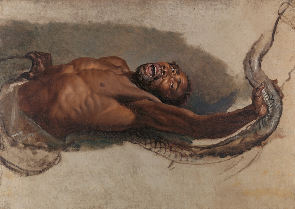 James Ward - Man Struggling with a Boa Constrictor, Study for ‘The Liboya Serpent Seizing His Prey’