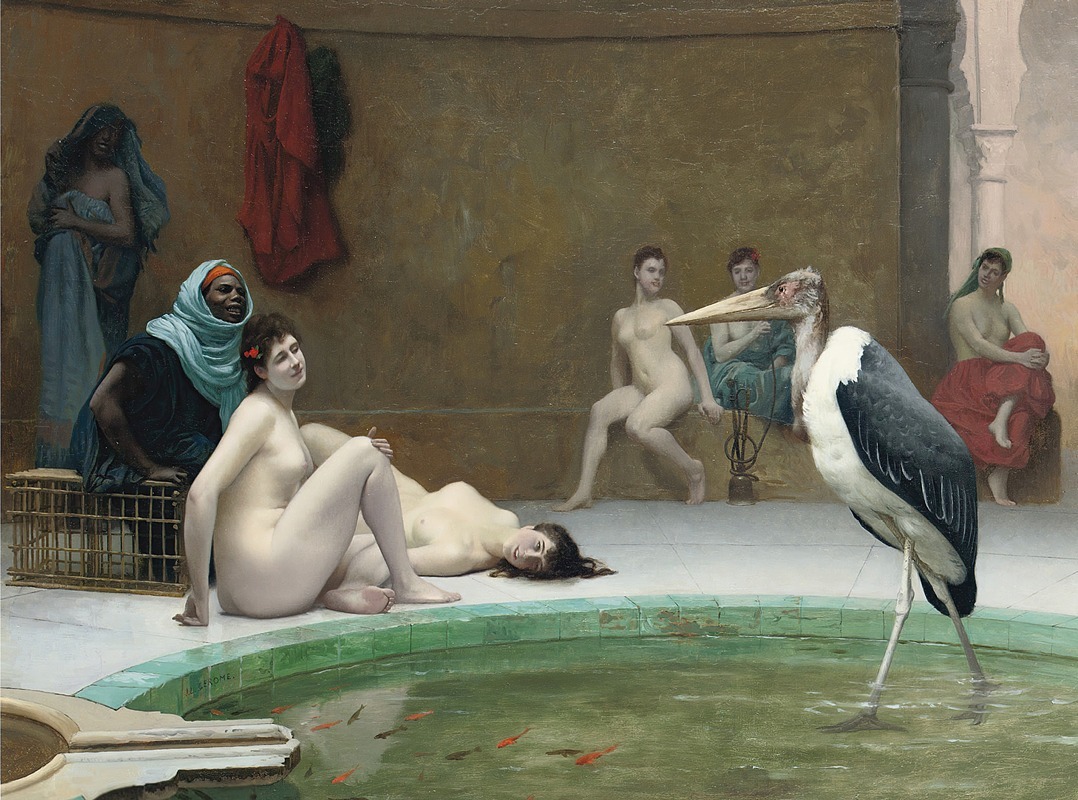 Jean-Léon Gérôme - Le Marabout in the Harem bath