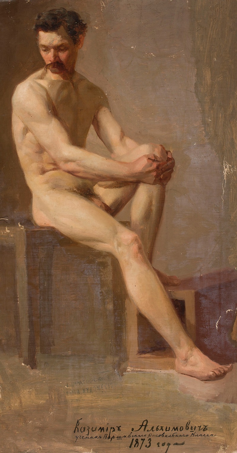 Kazimierz Alchimowicz - Nude of a seated man