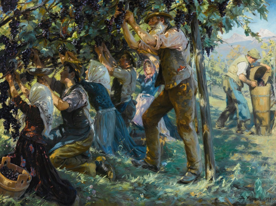 Peder Severin Krøyer - Wine Harvest In The Tyrol