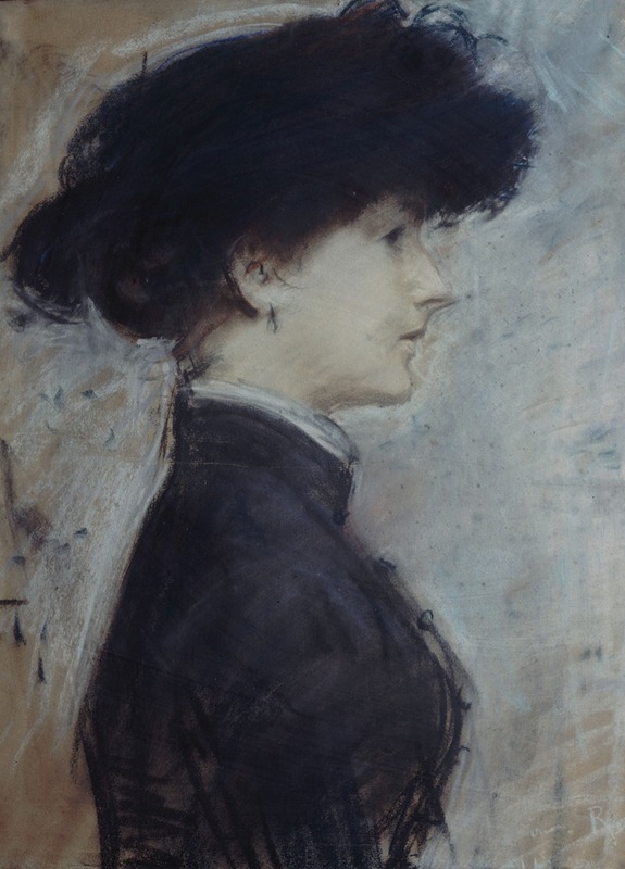 Paul César Helleu - Portrait de femme de profil