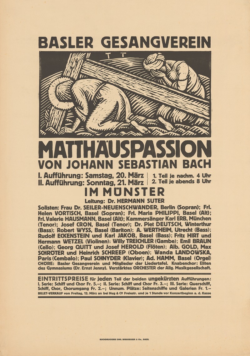 Burkhard Mangold - Basler Gesangverein – Matthäuspassion – von Johann Sebastian Bach