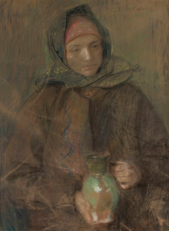 Teodor Axentowicz - Hutsul woman with a jar