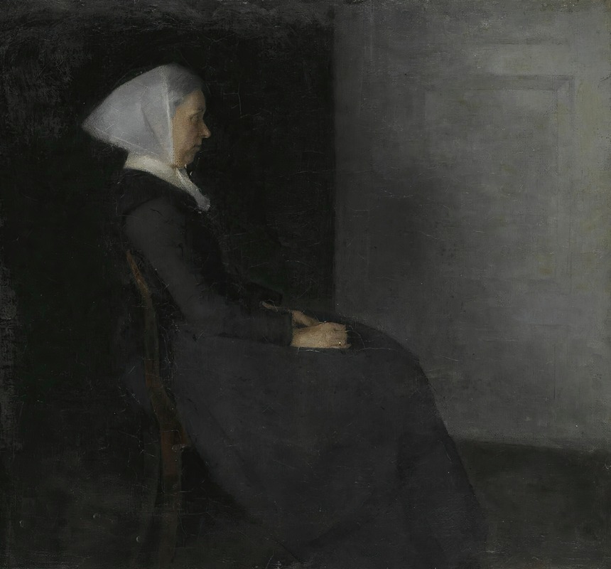 Vilhelm Hammershøi - Kunstnerens Moder Frederikke Hammershøi (Portrait Of The Artist’s Mother)