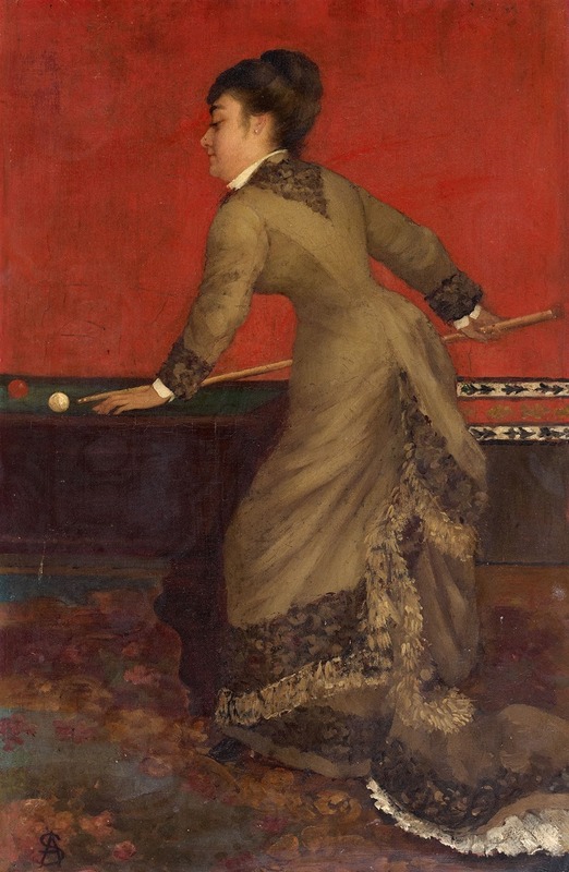 Alfred Stevens - Elegant at Billiards