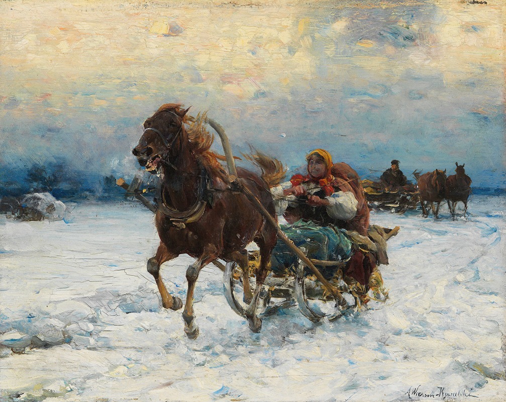 Alfred Von Wierusz-Kowalski - Happy sleigh ride