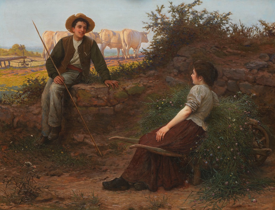 Camille Félix Bellanger - Chatting by the wayside