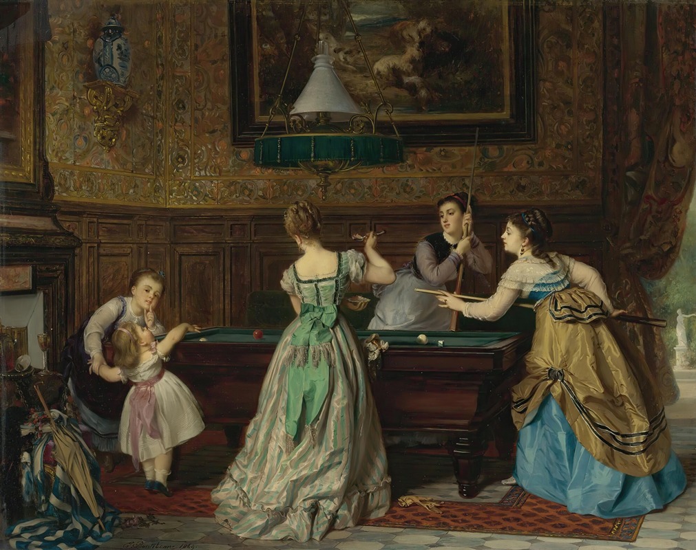 Charles Edouard Boutibonne - Ladies Playing Billiards