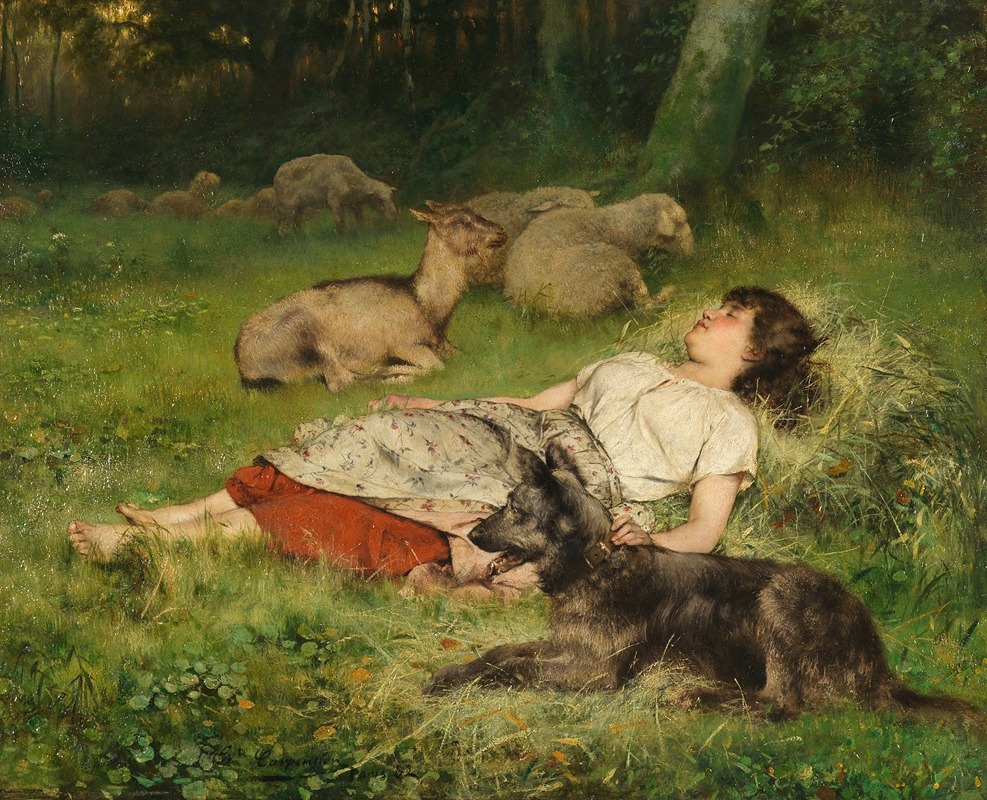 Évariste Carpentier - Sleeping shepherdess