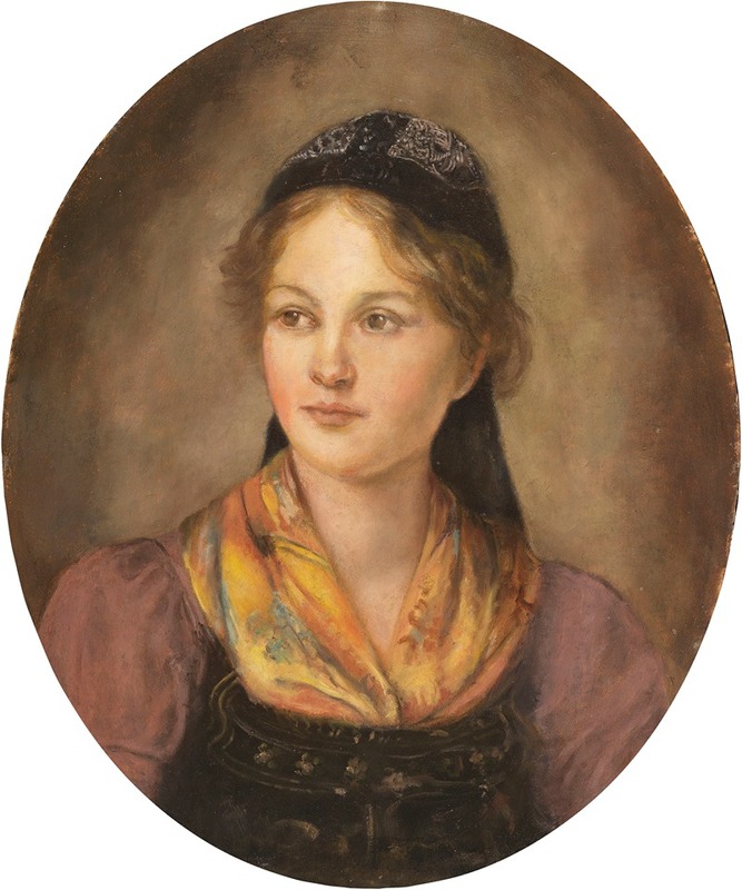 Franz von Defregger - Mädchenporträt