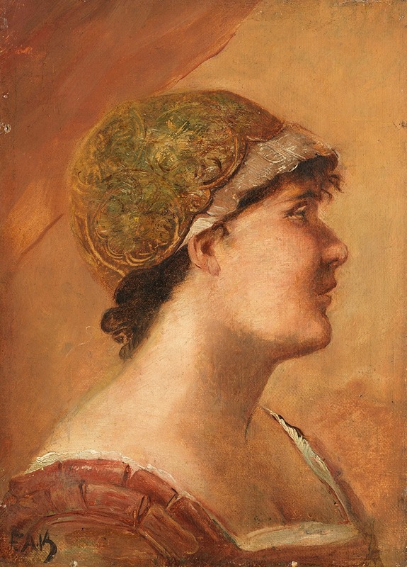 Friedrich August von Kaulbach - Woman’s Head in Profile