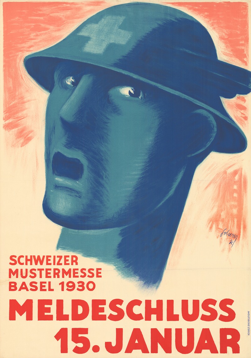 Carl Scherer - Schweizer Mustermesse Basel 1930 – Meldeschluss 15. Januar