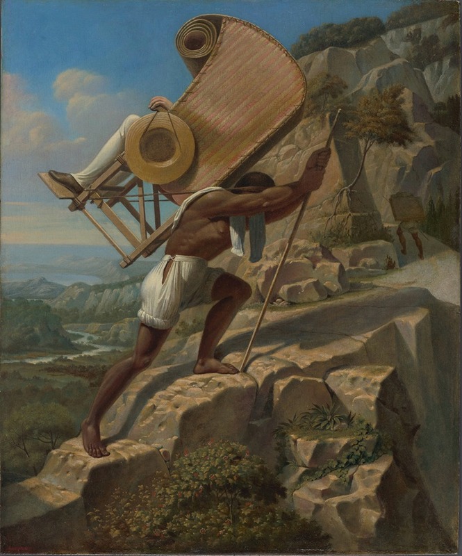 Jean-Frédéric Waldeck - The Artist Carried in a Sillero over the Chiapas from Palenque to Ocosingo, Mexico