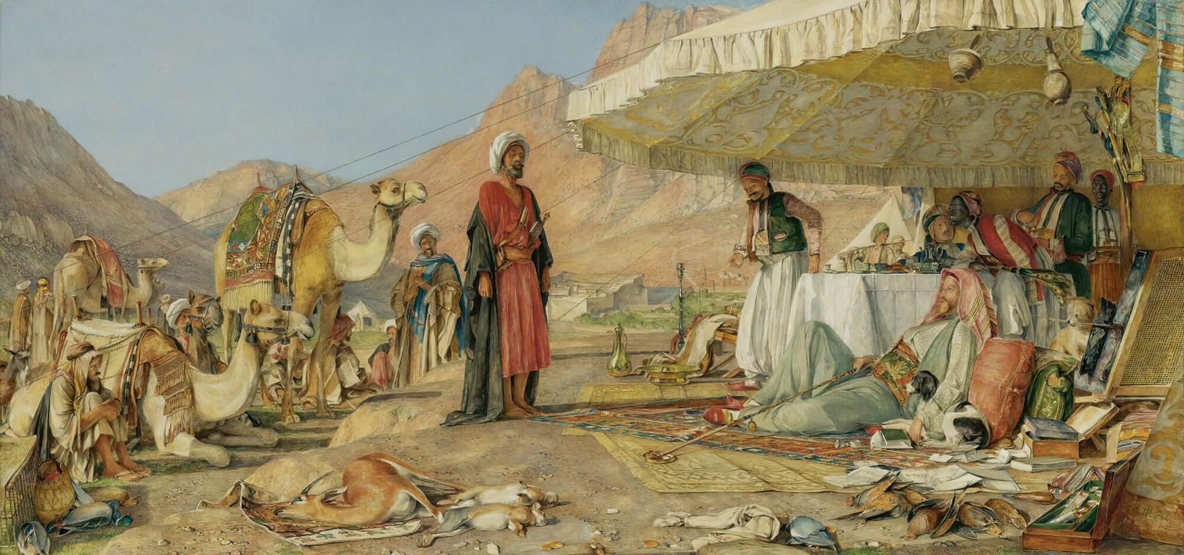 John Frederick Lewis - A Frank Encampment In The Desert Of Mount Sinai, 1842
