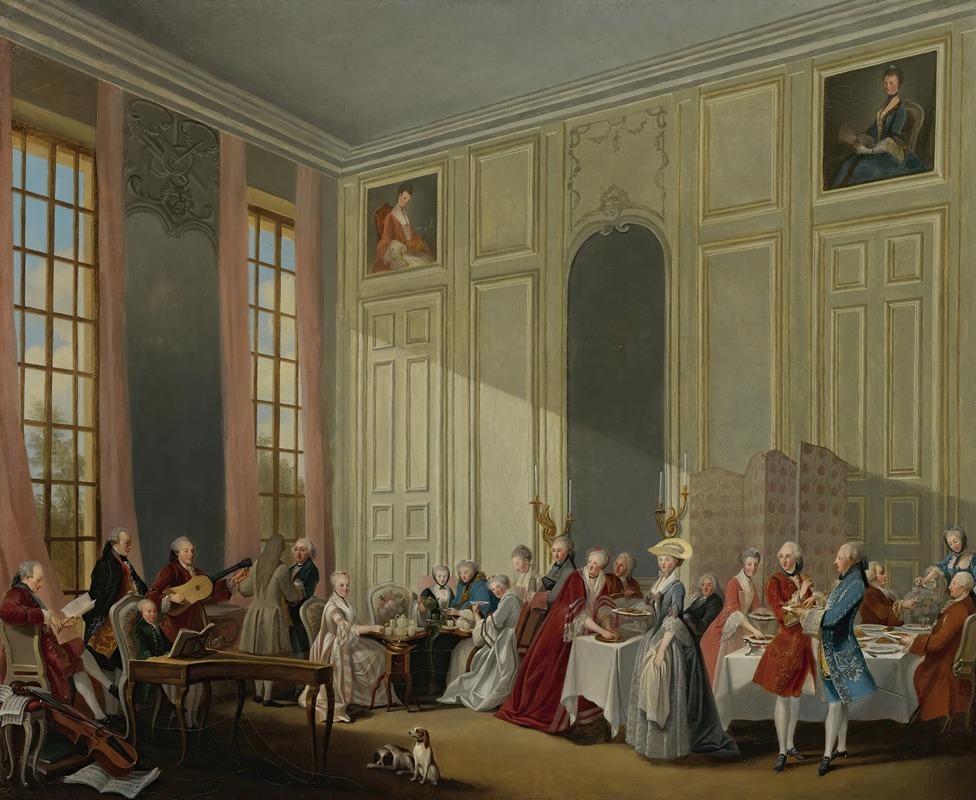 Michel-Barthélémy Ollivier - Mozart Giving A Concert In The ‘salon Des Quatre-Glaces Au Palais Dutemple’ In The Court Of The Prince De Conti