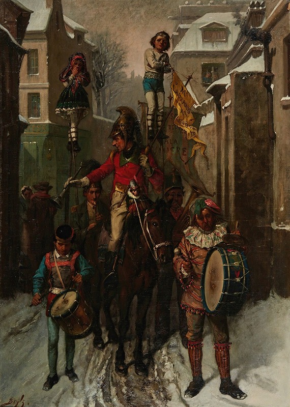 Pierre-Marie Beyle - The Circus Coming Into Town On A Snowy Evening