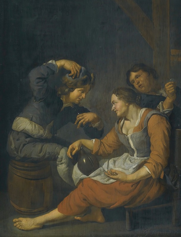 Jacob Toorenvliet - Three Peasants Drinking