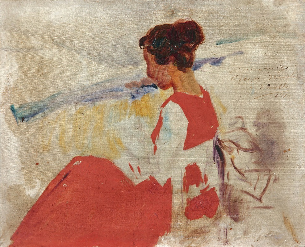 Joaquín Sorolla - Sketch For Genoveva Segurola, Zarauz