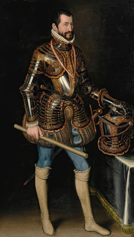 Juan Pantoja de la Cruz - Portrait of a gentleman in armor, traditionally said to be Don Fernando Alvarez de Toledo, 3rd Duke of Alba