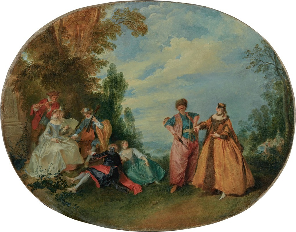 Nicolas Lancret - An outdoor concert with the Beautiful Greek and the Amorous Turk