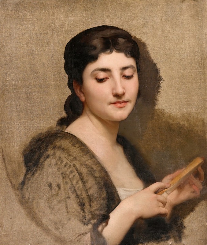William Bouguereau - A Young Woman with a Fan