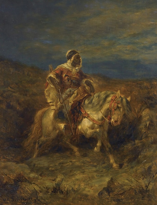 Adolf Schreyer - An Arab Scout On Horseback