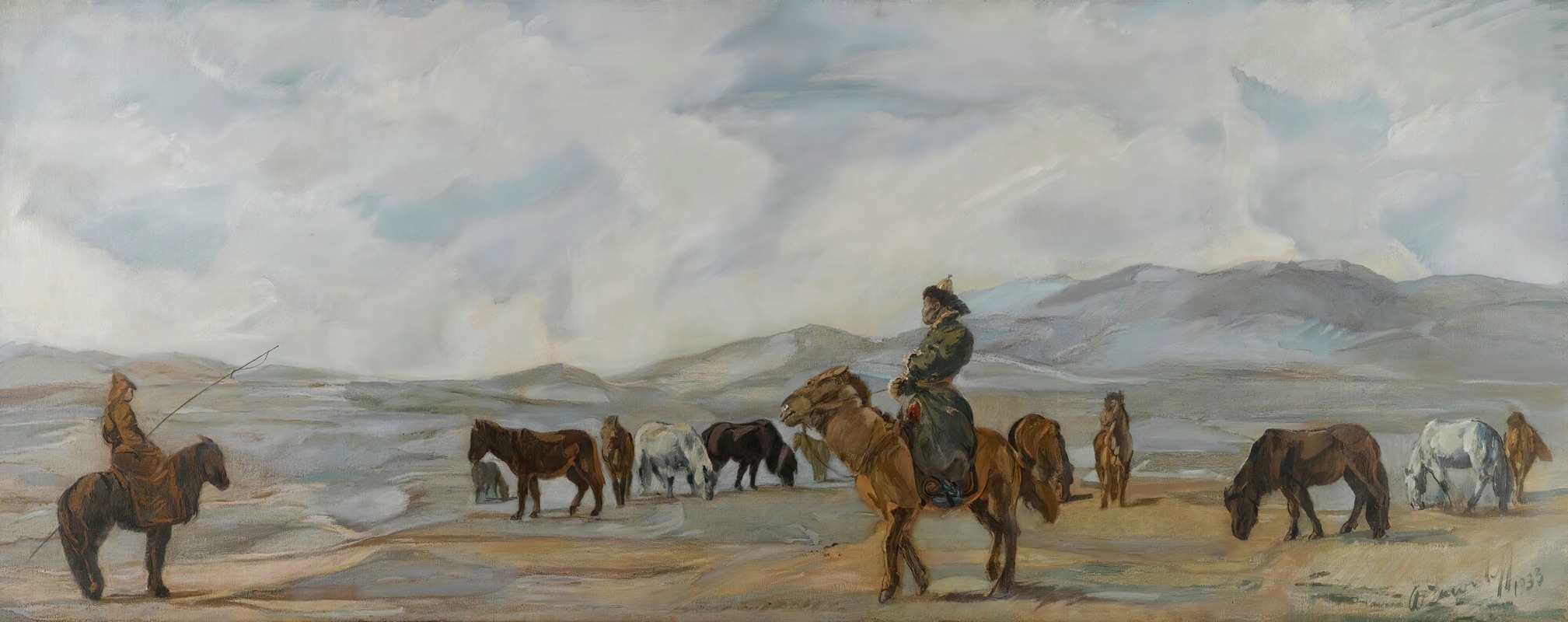 Alexandre Jacovleff - Mongolian Horsemen